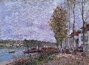 Alfred Sisley Overcast Day at Saint-Mammes France oil painting artist